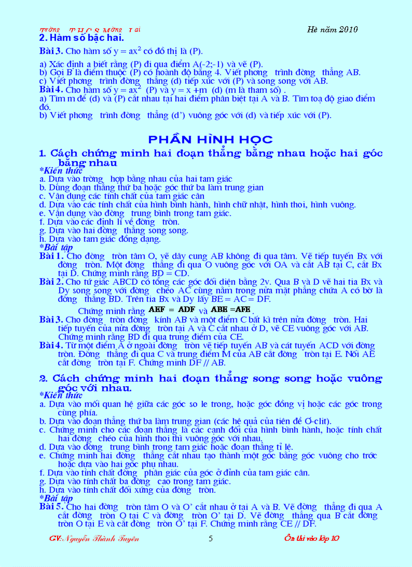 image for page Tai lieu on thi vao cap iii 2010