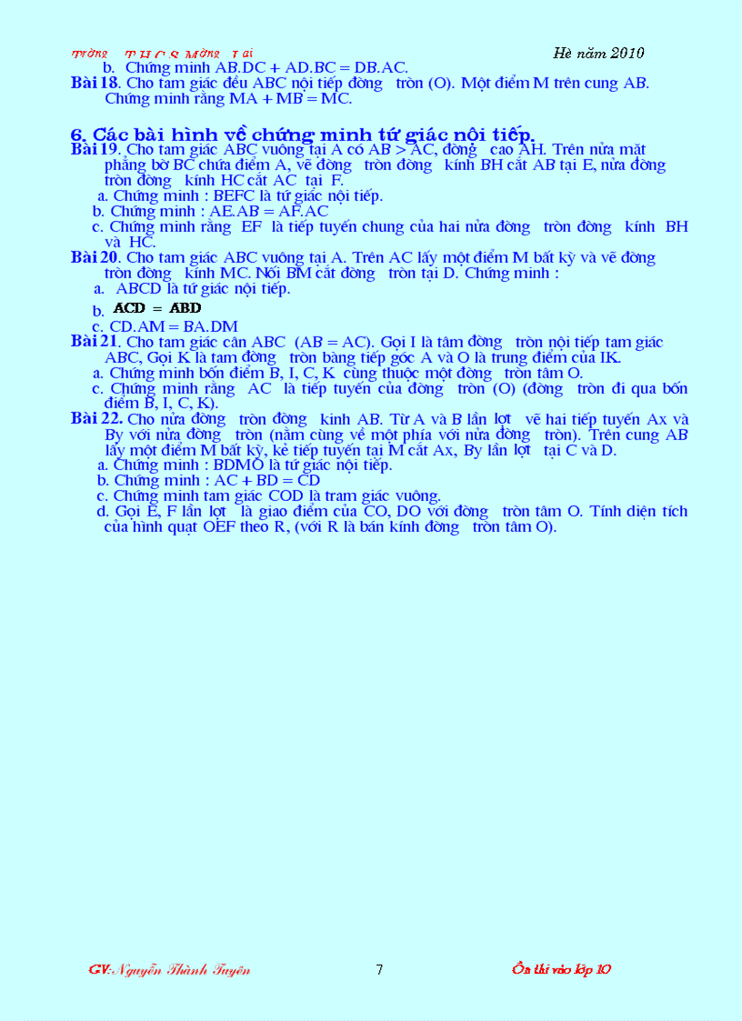 image for page Tai lieu on thi vao cap iii 2010