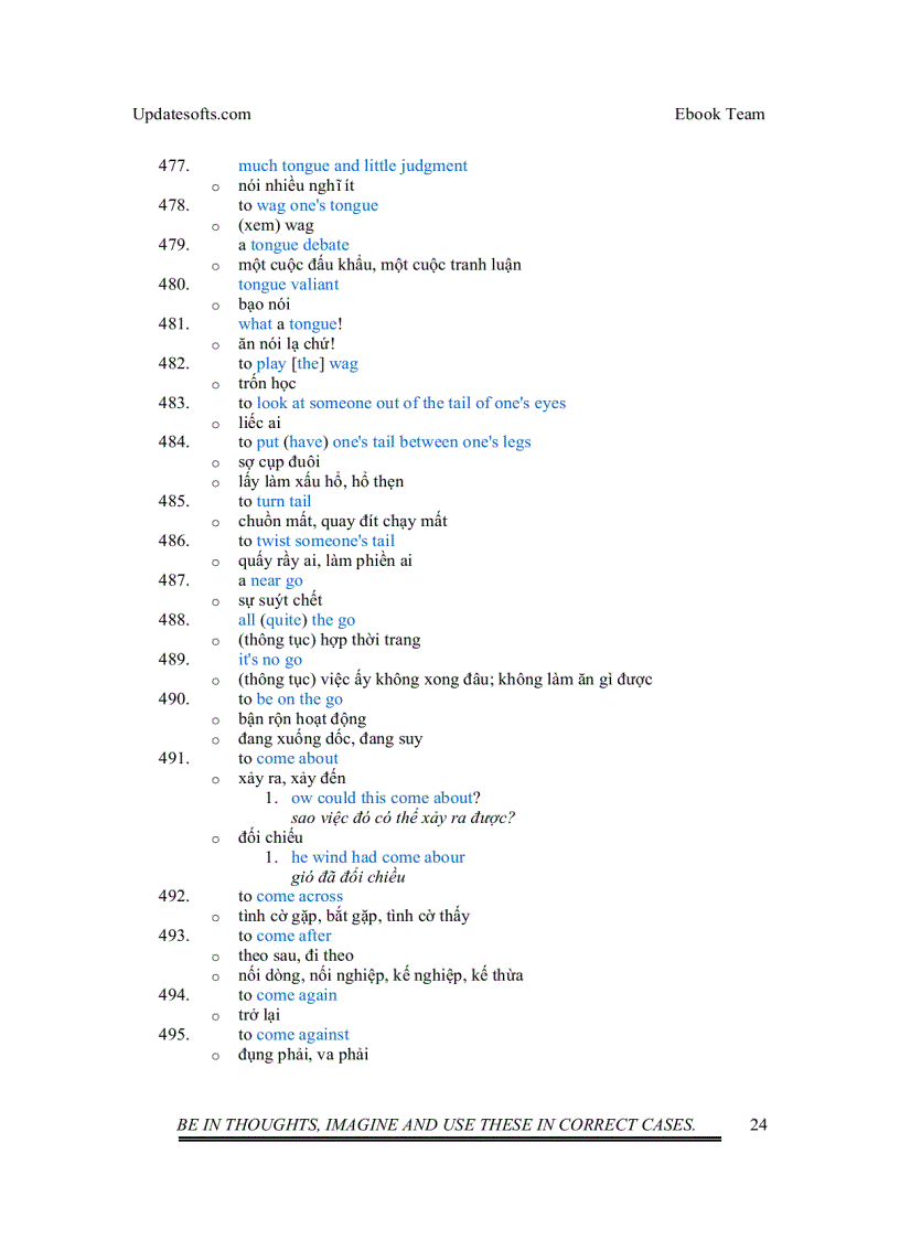 image for page Thành ngữ Tiếng Anh