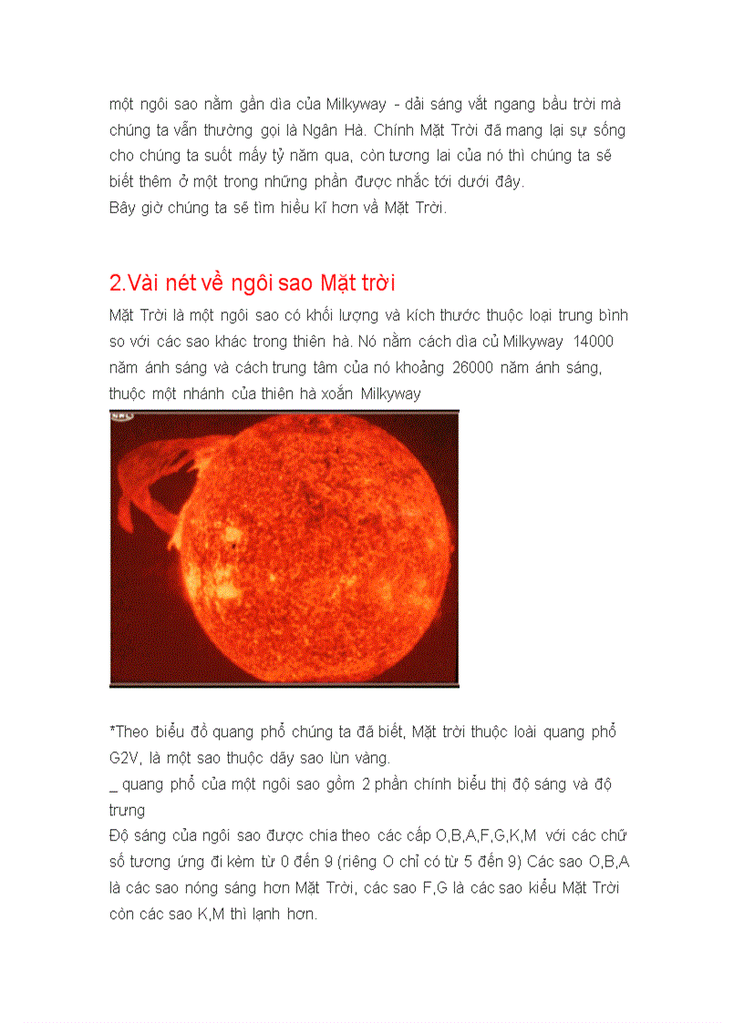 image for page Thông tin về mặt trời