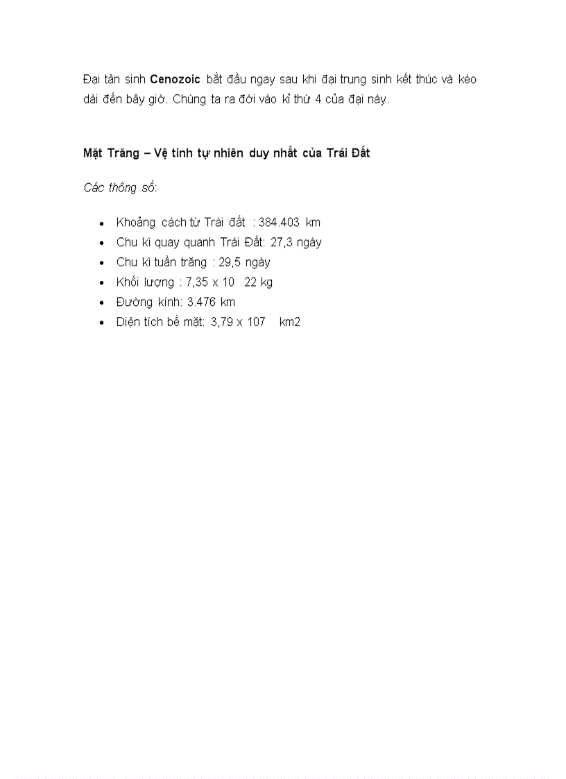 image for page Thông tin về trái đất