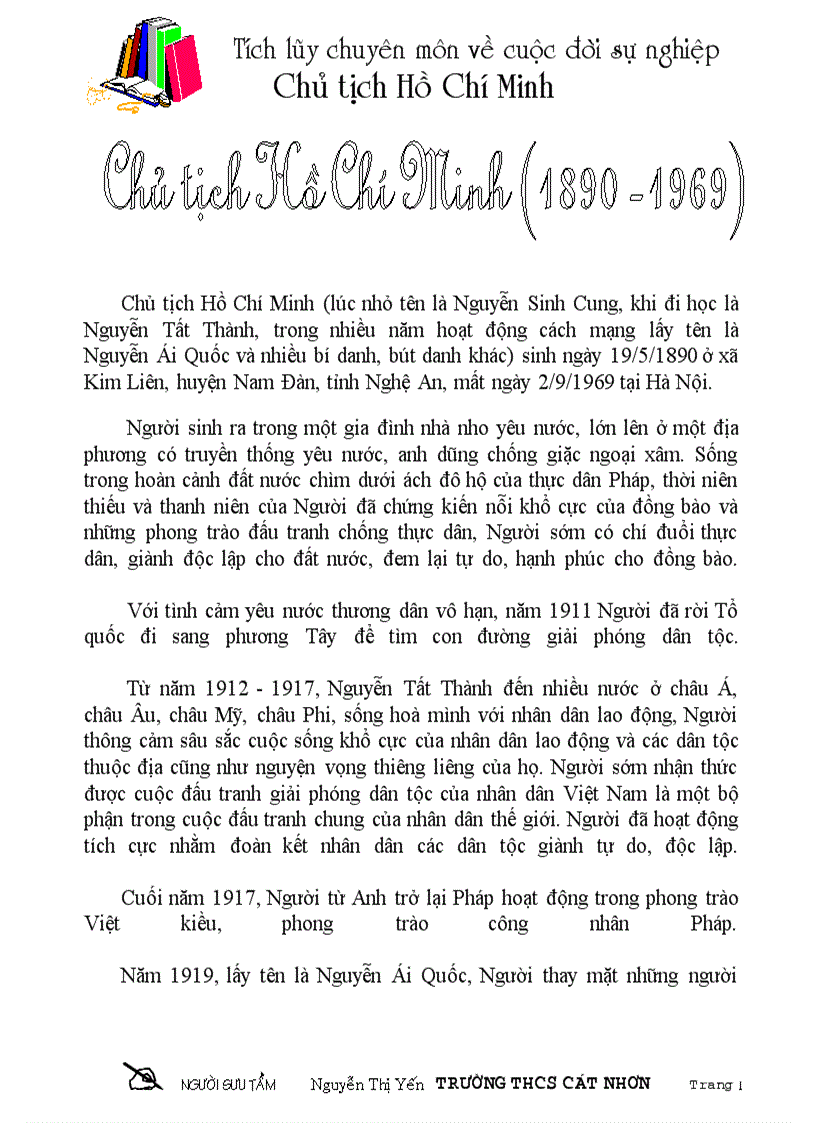 image for page Tiểu sử bác hồ 1