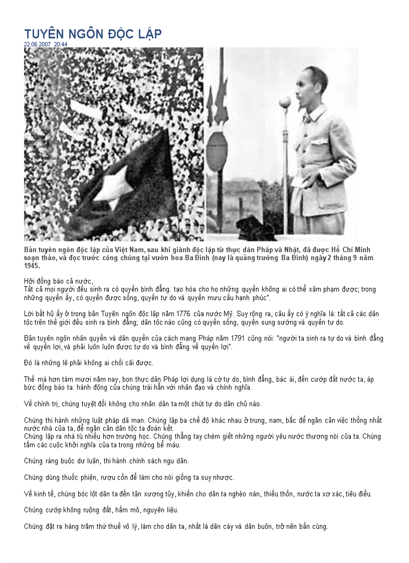 image for page Tuyên ngôn độc lập