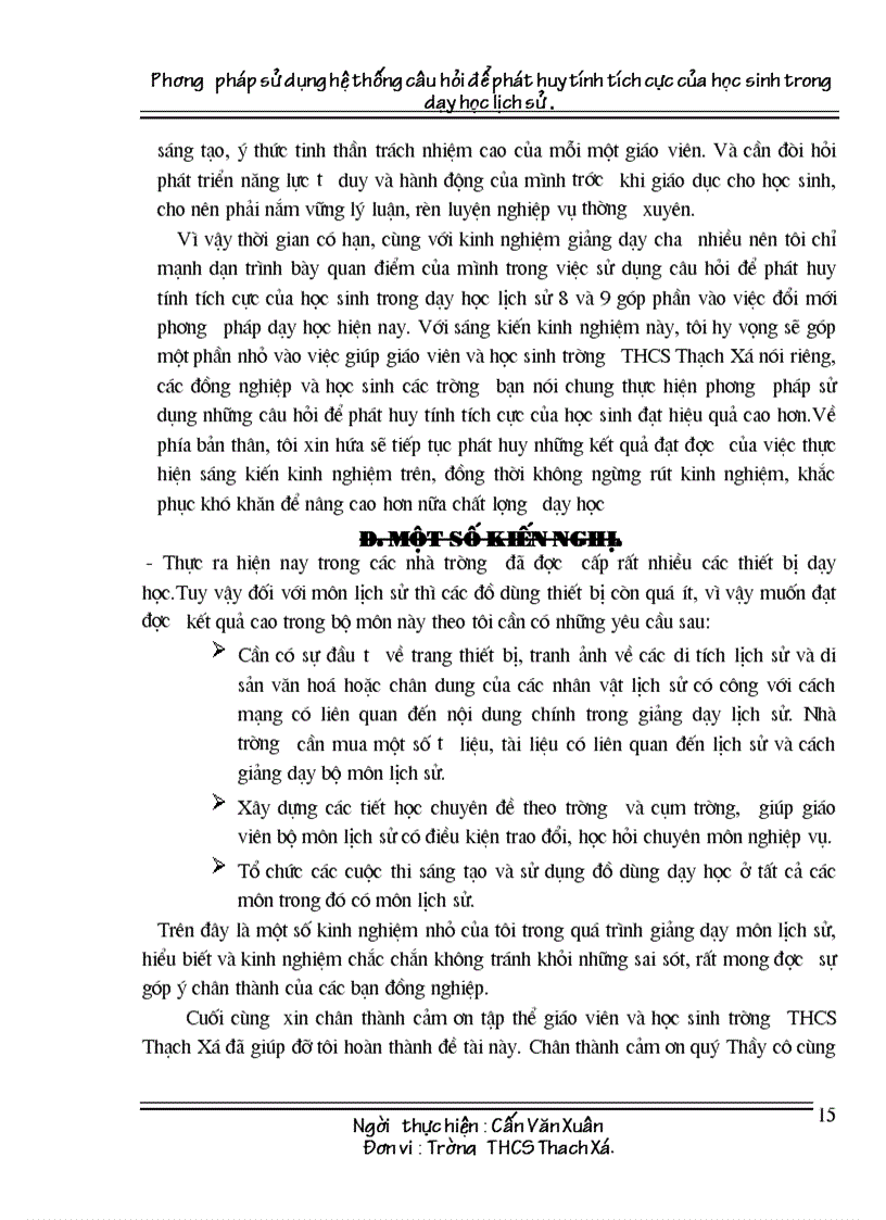 image for page Xay dung he thong cau hoi trong day hoc lich su