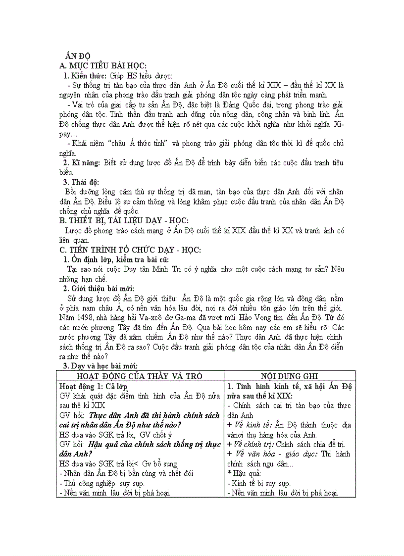 image for page Bài 2 Ấn Độ