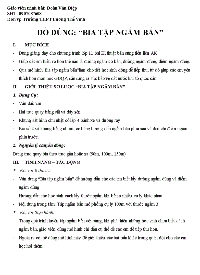 image for page Đồ dùng ngắm bắn