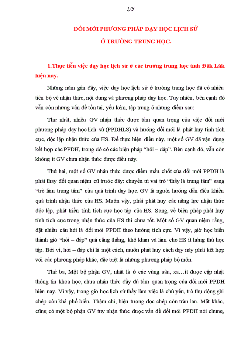 image for page Đổi mới phương pháp dạy học Lịch sử THPT