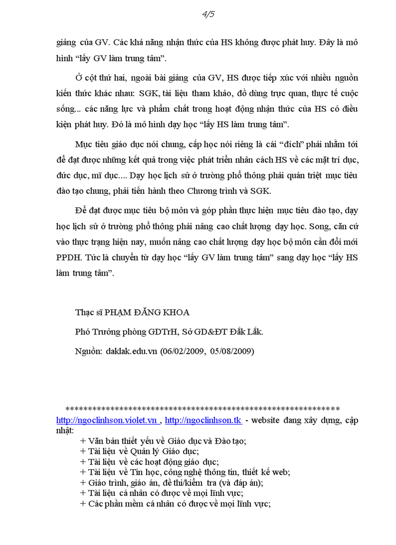 image for page Đổi mới phương pháp dạy học Lịch sử THPT