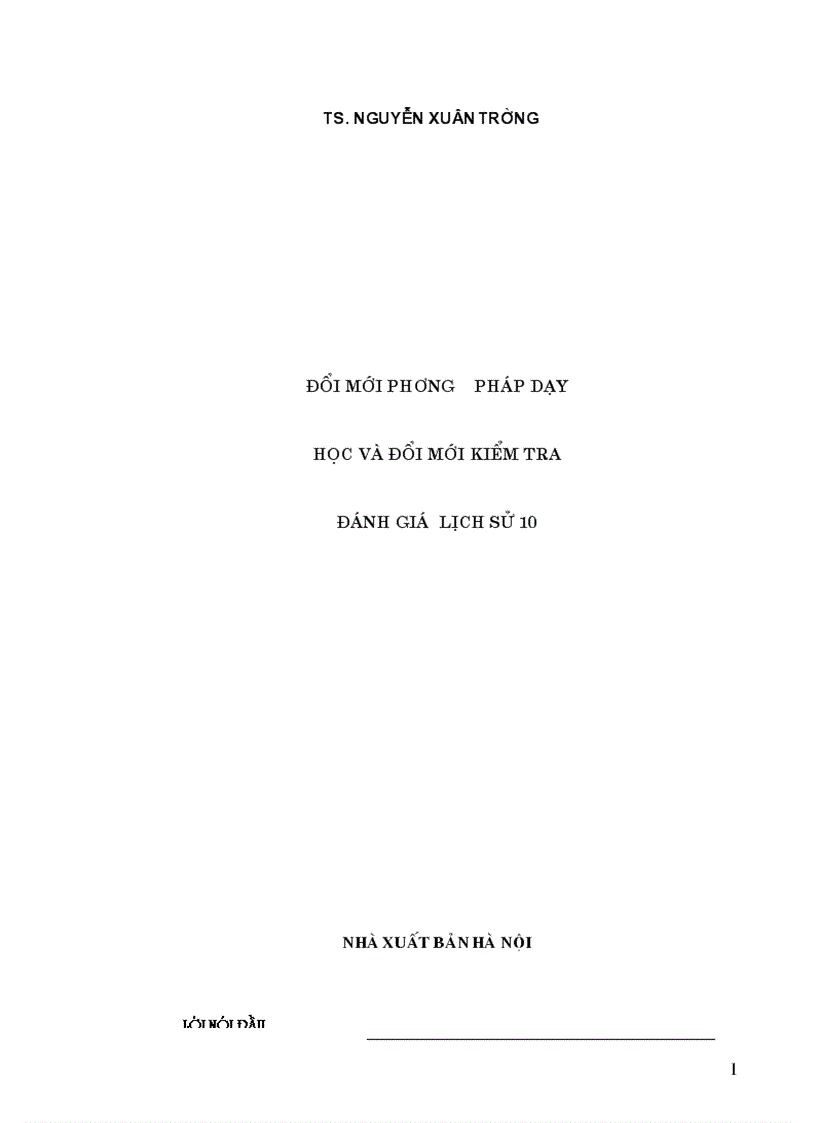 image for page Đổi mới PPDH và đánh giá KT môn LS 10