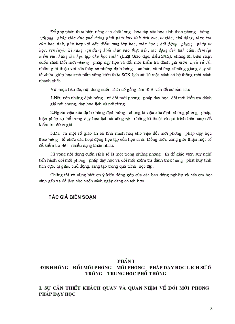 image for page Đổi mới PPDH và đánh giá KT môn LS 10