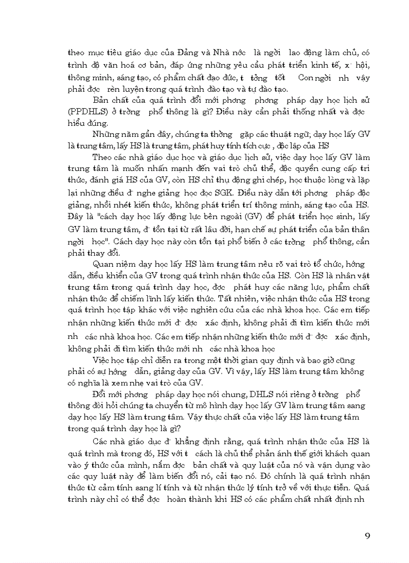 image for page Đổi mới PPDH và đánh giá KT môn LS 10