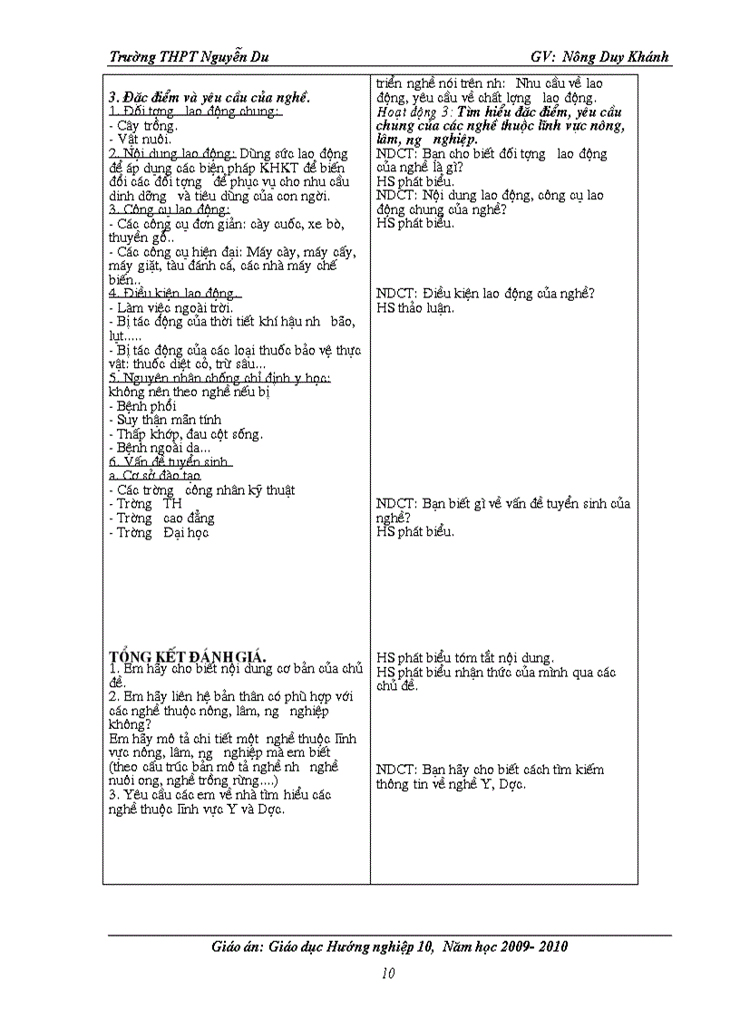 image for page Giao an huong nghiep 10 da sua