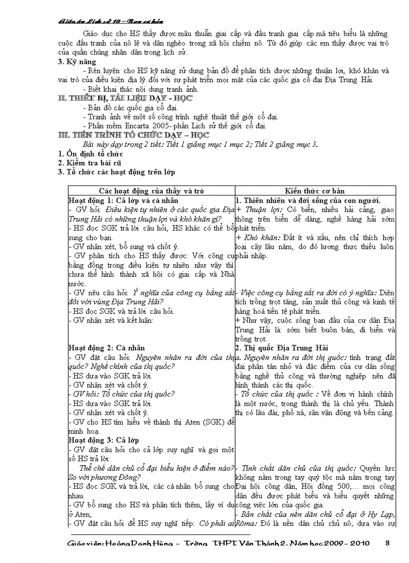 image for page Giao an lich su 10 Ban CB