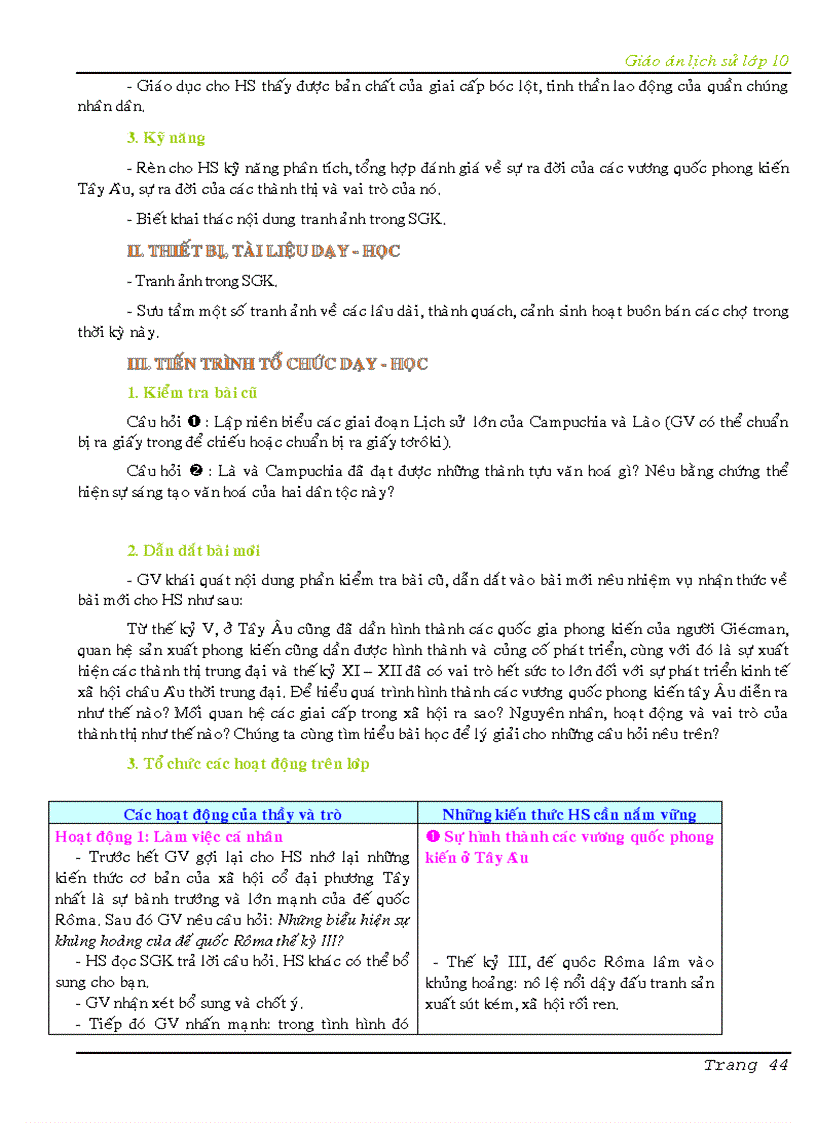 image for page Giáo án lịch sử 10 cả năm cơ bản