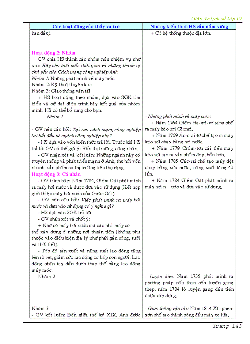 image for page Giáo án lịch sử 10 cả năm cơ bản