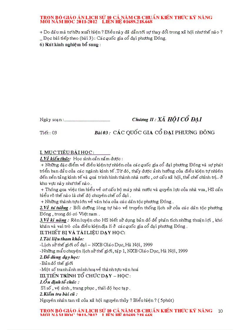 image for page Giáo án Lịch sử 10 chuẩn mới 2012