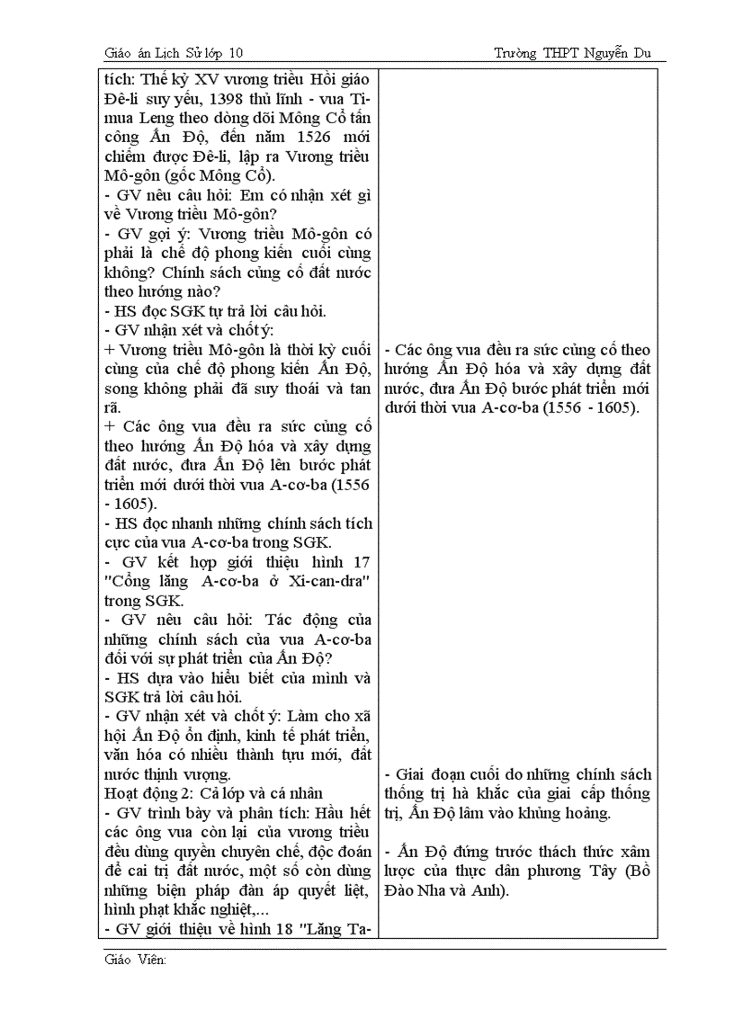 image for page Giáo án Lịch Sử 10 cơ bản chuẩn kiến thức