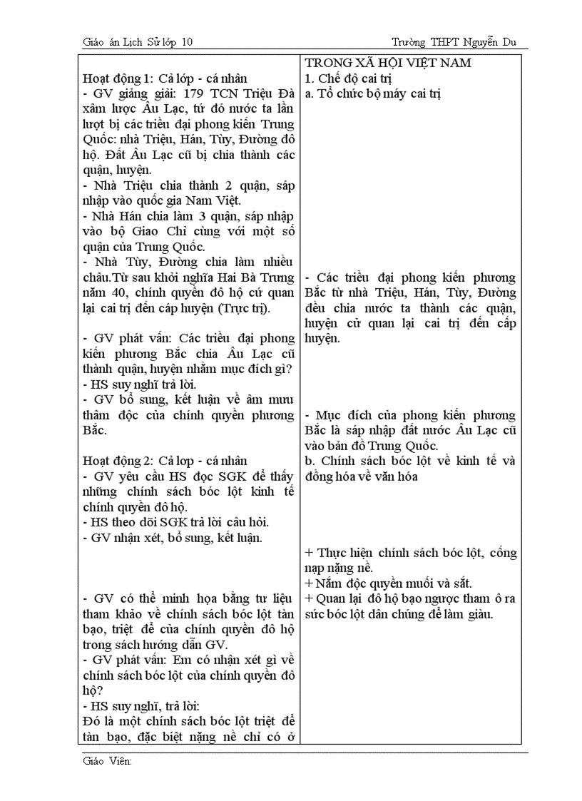 image for page Giáo án Lịch Sử 10 cơ bản chuẩn kiến thức