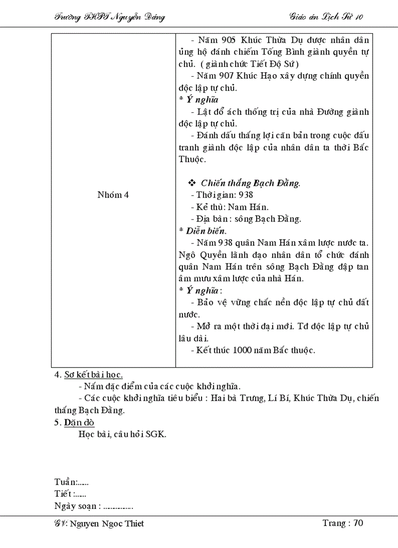 image for page Giáo án lịch sử khối 10 cơ bản