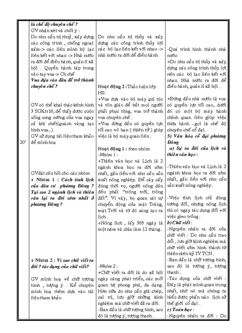 image for page Giáo án Lịch sử lớp 10 cơ bản