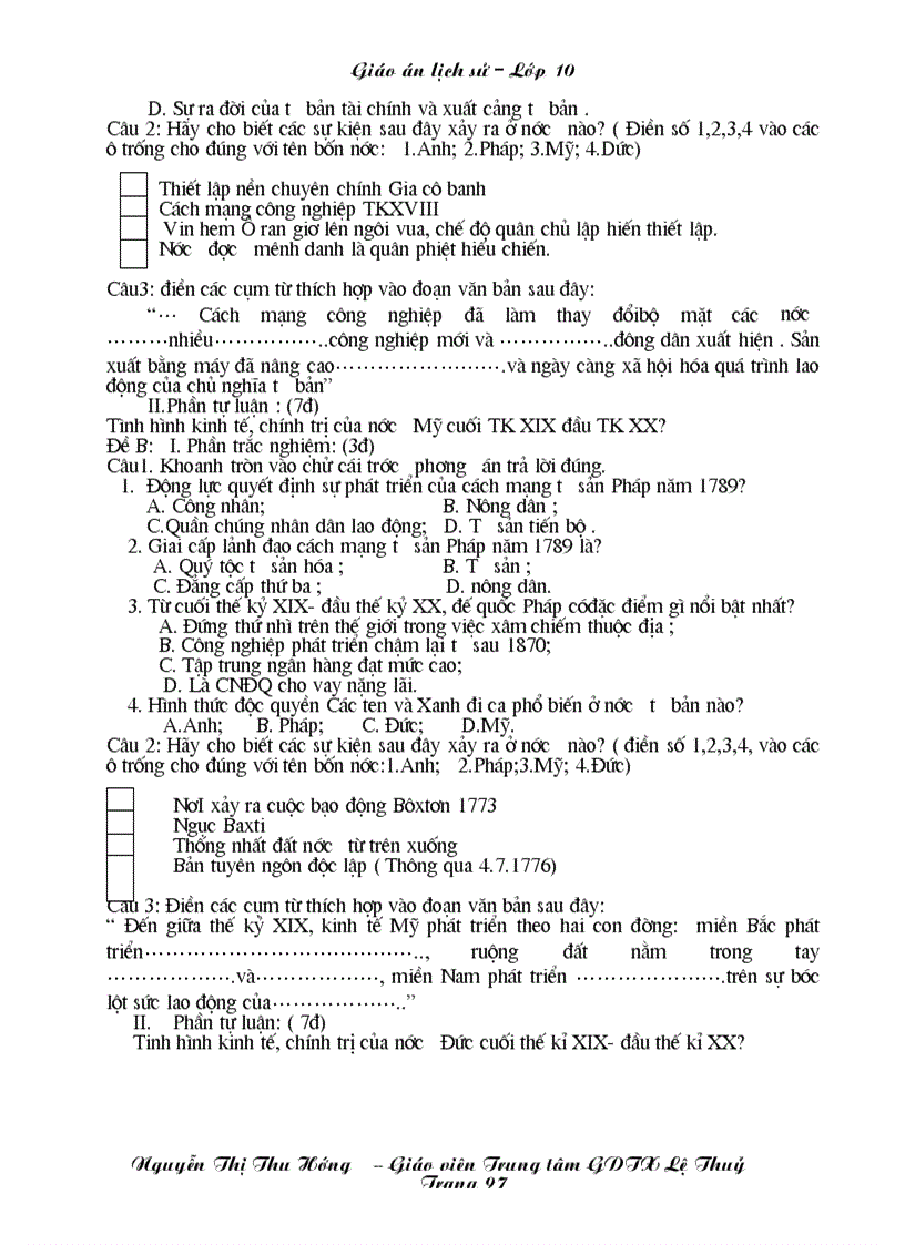 image for page Giao an LS 10 chuong trinh GDTX