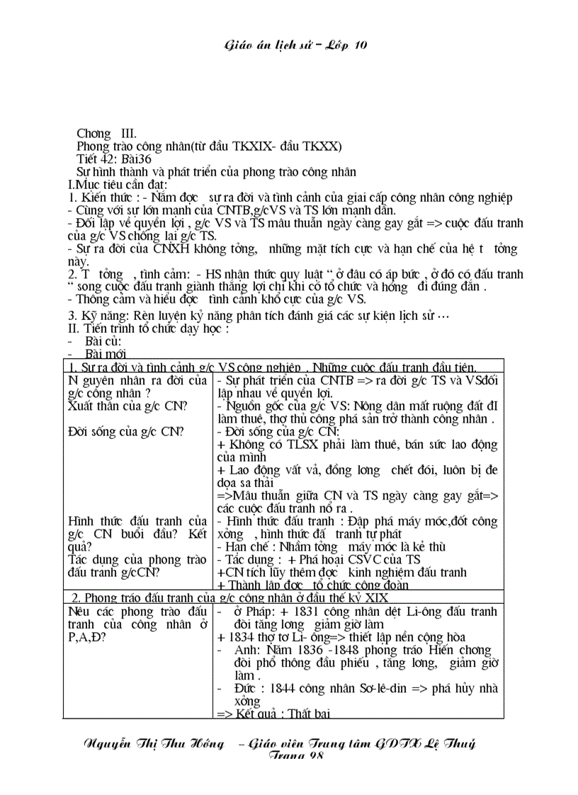 image for page Giao an LS 10 chuong trinh GDTX