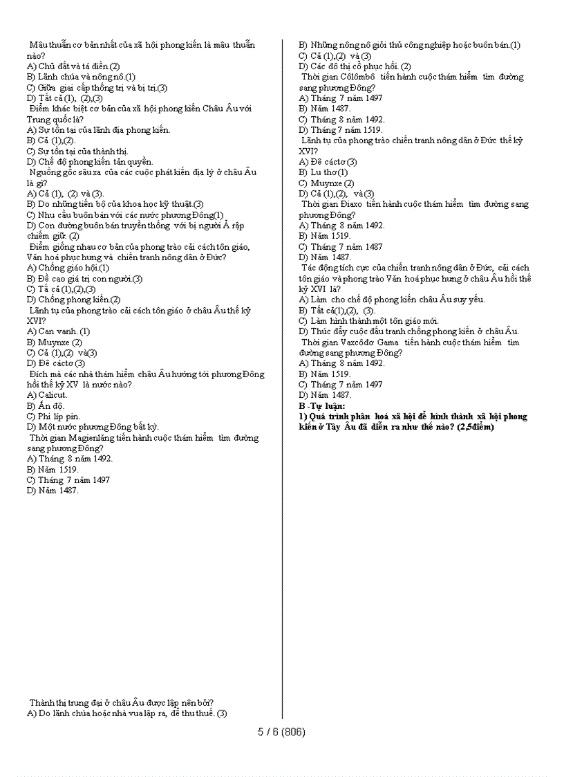 image for page Kiểm tra học kỳ I Lớp 10 Cơ bản