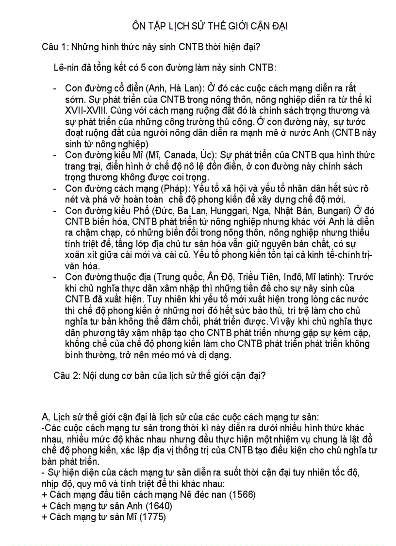 image for page Ôn lịc sử thế giới cận đại