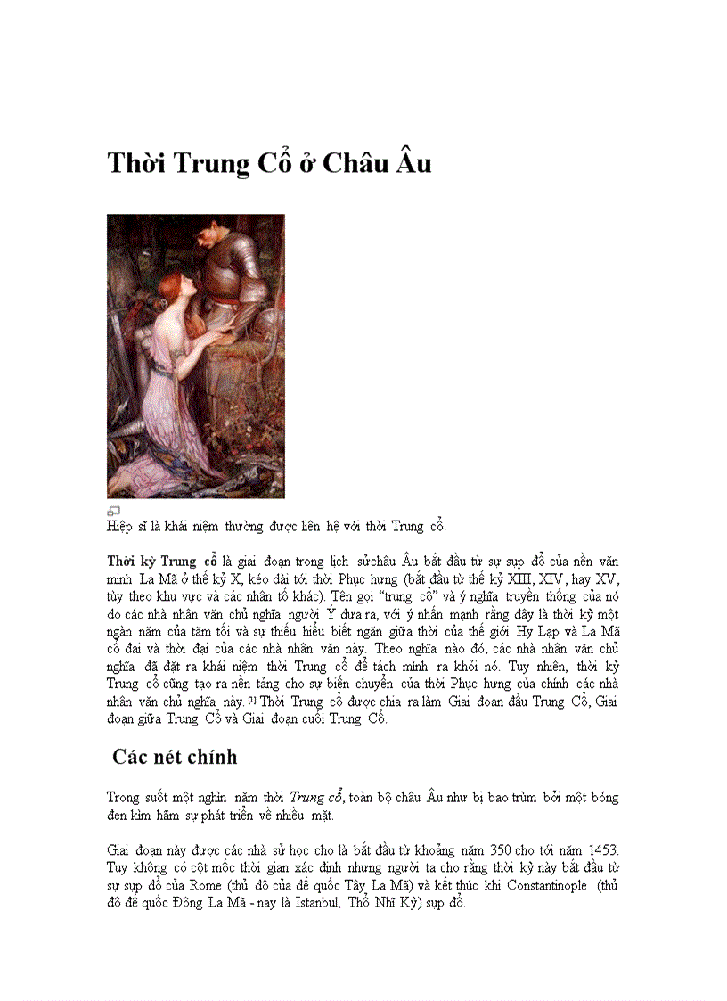 image for page Thời Trung cổ ở Châu Âu