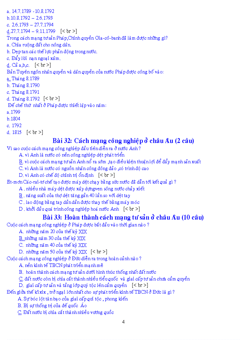 image for page Trắc nghiệm 10CB Bài 29 30 31 32 33