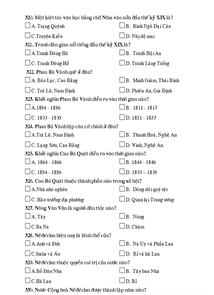 image for page 500 câu hỏi trắc nghiệm sử 12