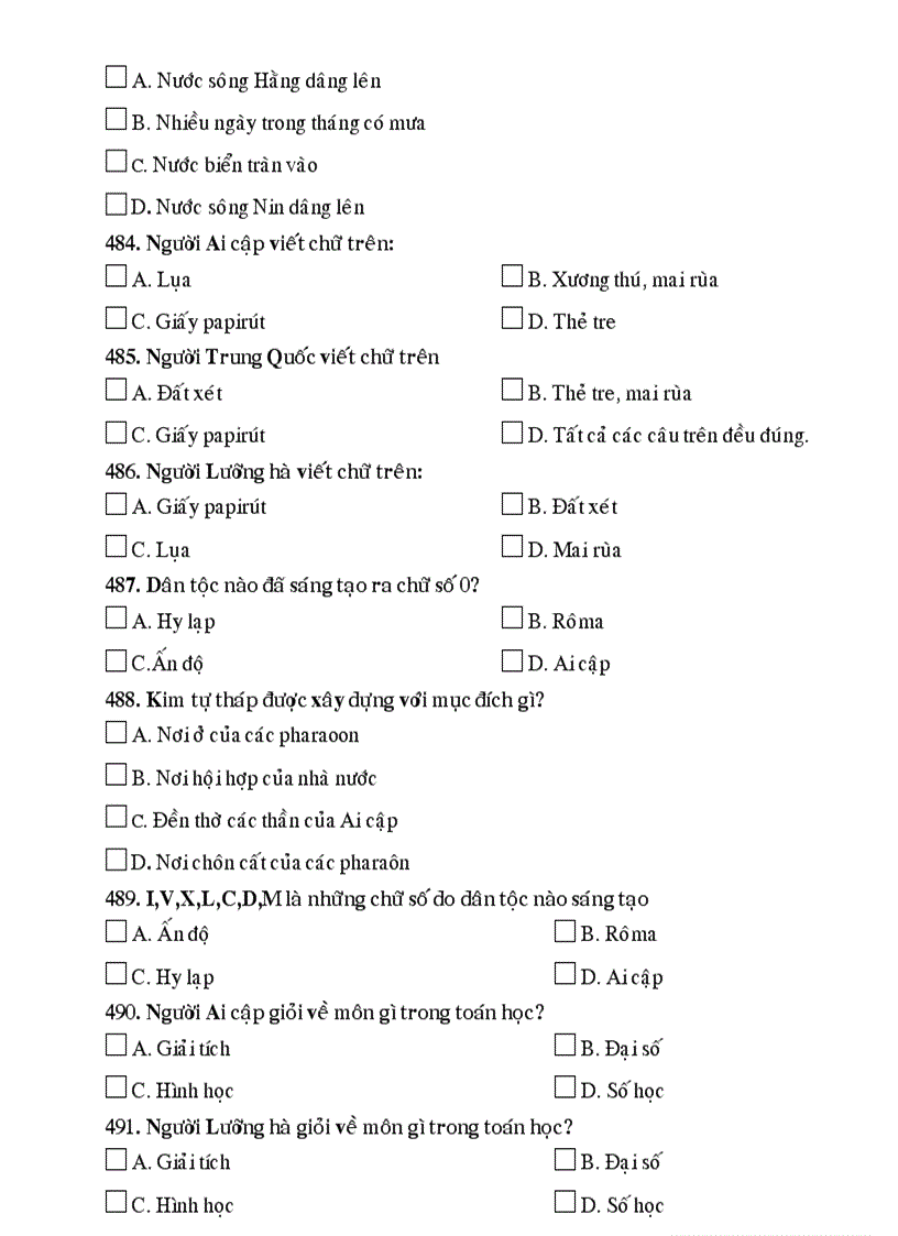 image for page 500 câu hỏi trắc nghiệm sử 12