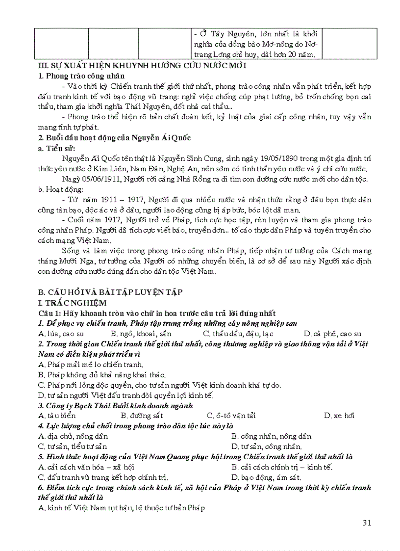 image for page Đề cương ôn tập lịch sử Phần 3