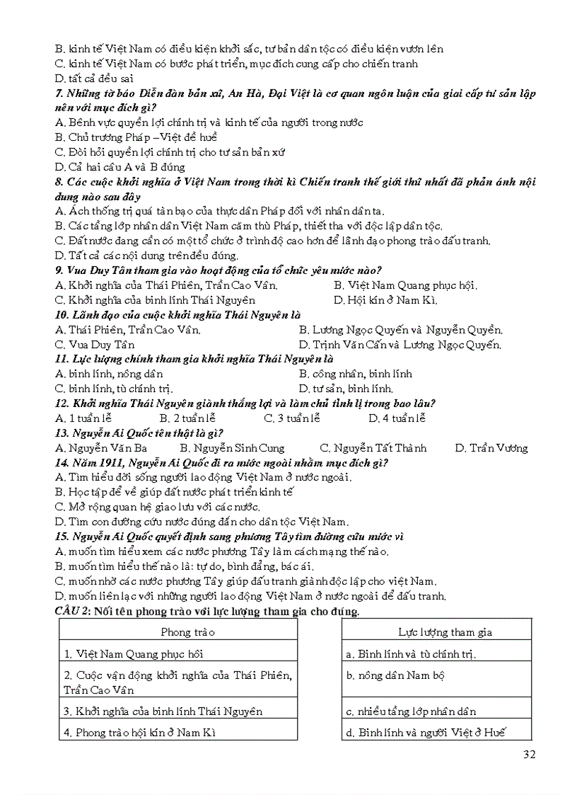 image for page Đề cương ôn tập lịch sử Phần 3