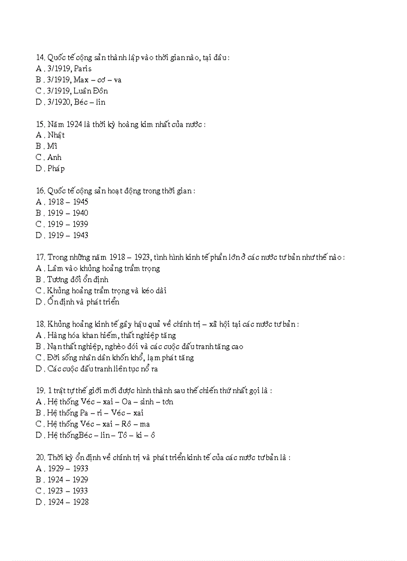 image for page Đề ôn tập trắc nghiệm