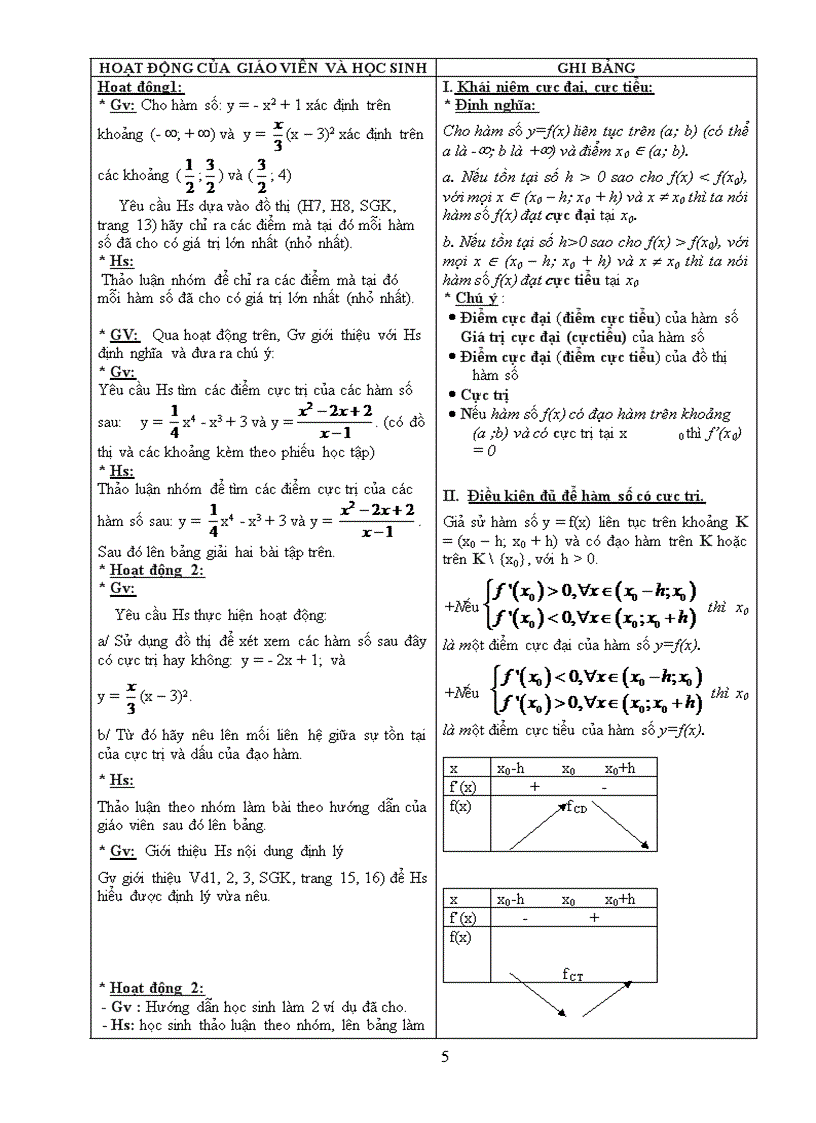 Giáo án giải tích 12