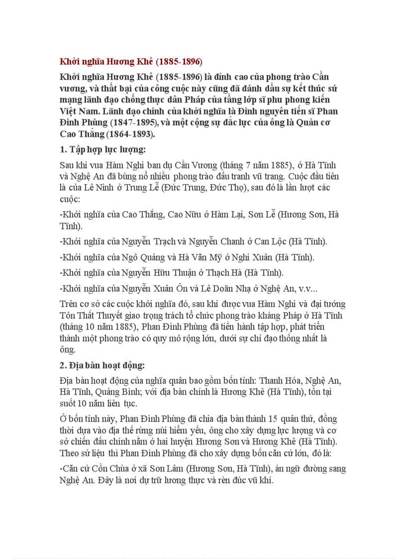 image for page Khởi nghĩa Hương Khê