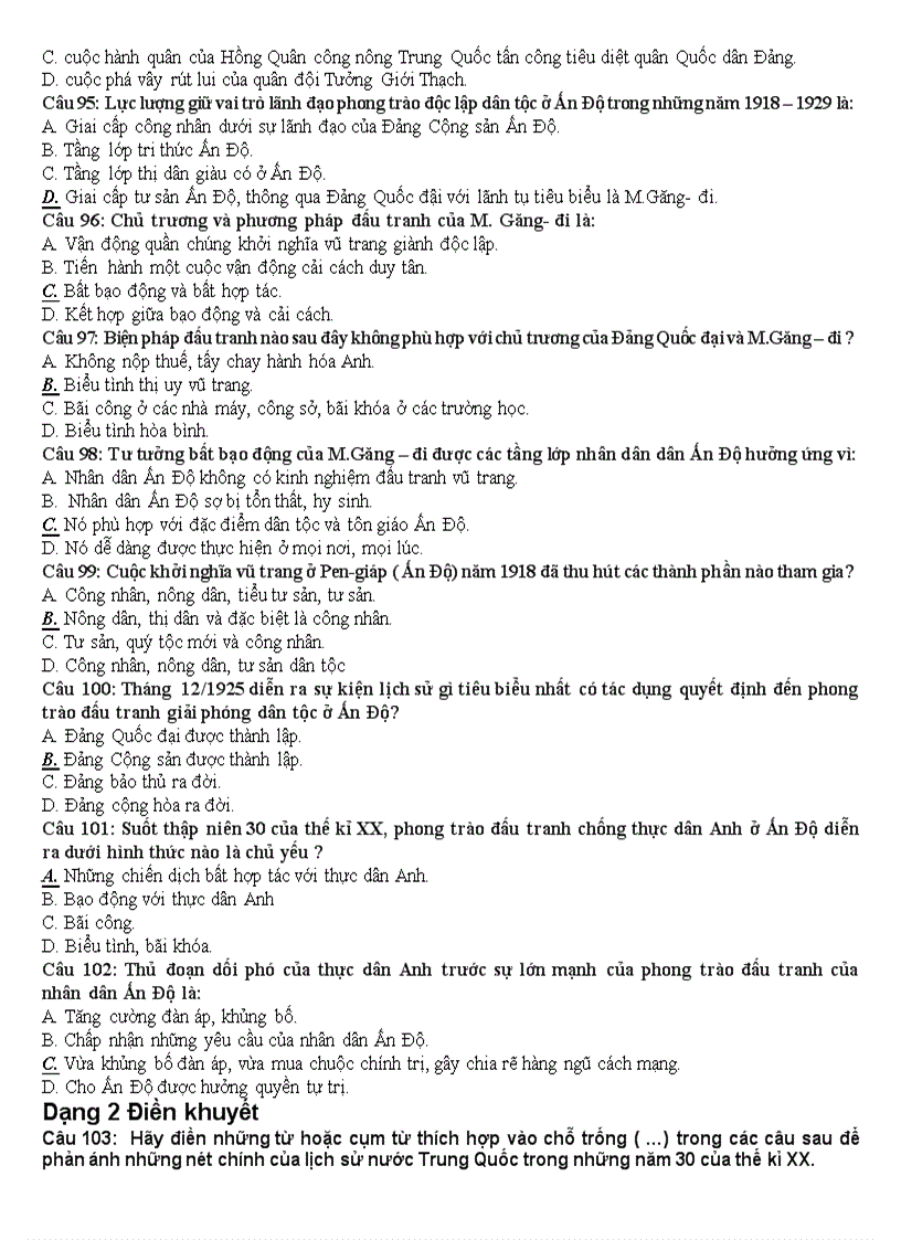 image for page Ngân hàng đề trắc nghiệm 11