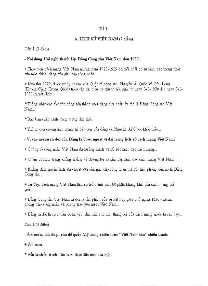 image for page 2007 Sử De Da lần2 Kpb TN THPT