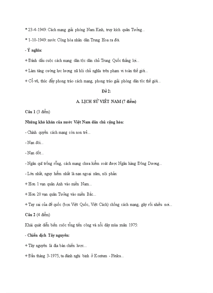 image for page 2007 Sử De Da lần2 Kpb TN THPT