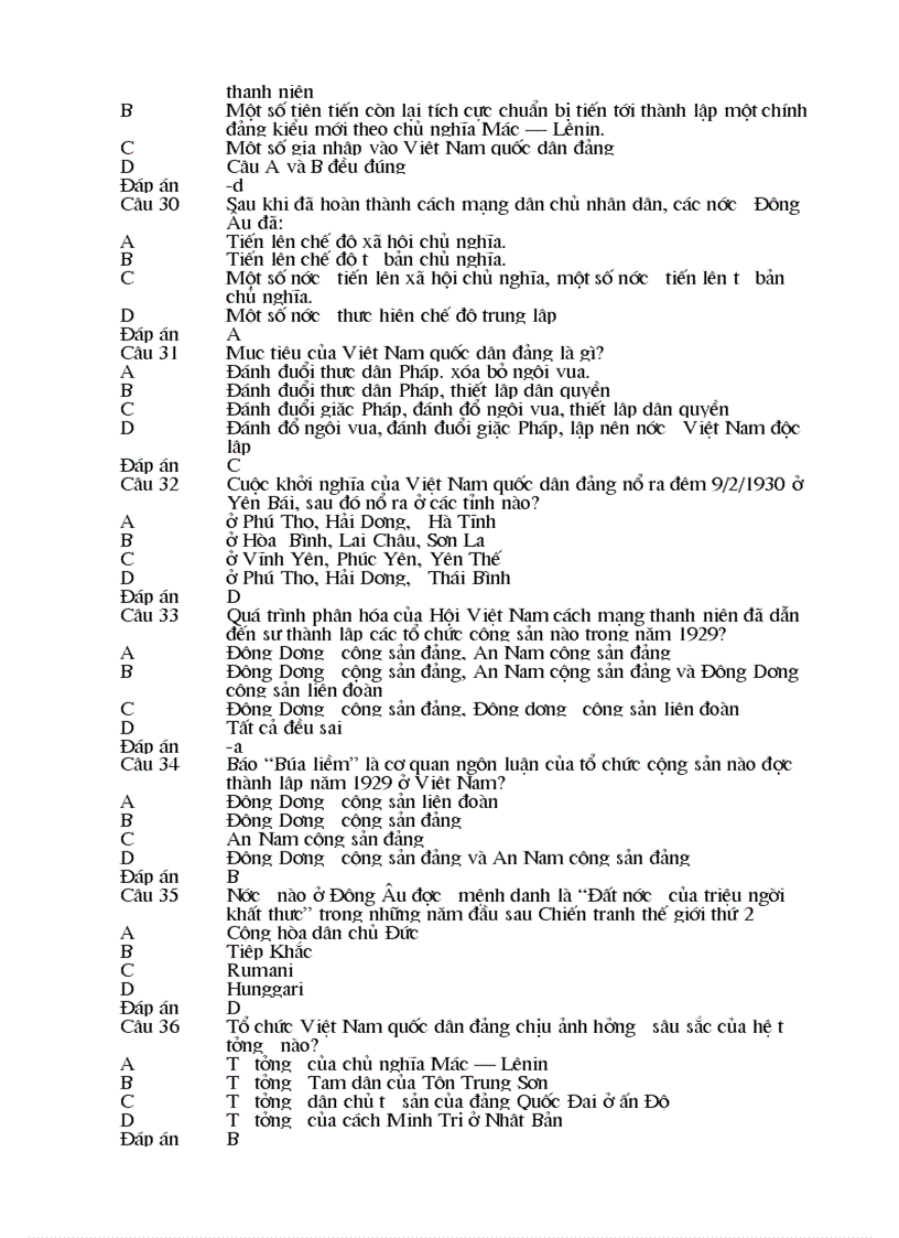 image for page 325 câu hỏi trắc nghiệm lịch sử