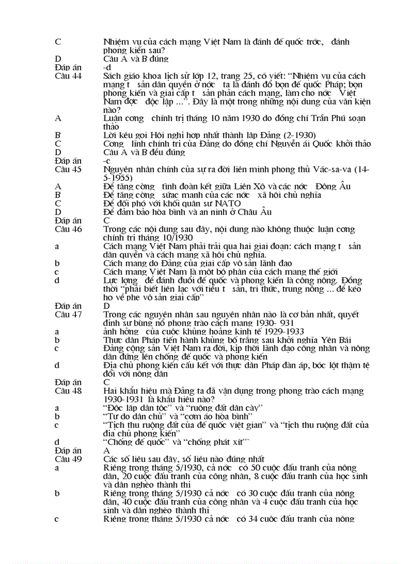 image for page 325 câu hỏi trắc nghiệm lịch sử