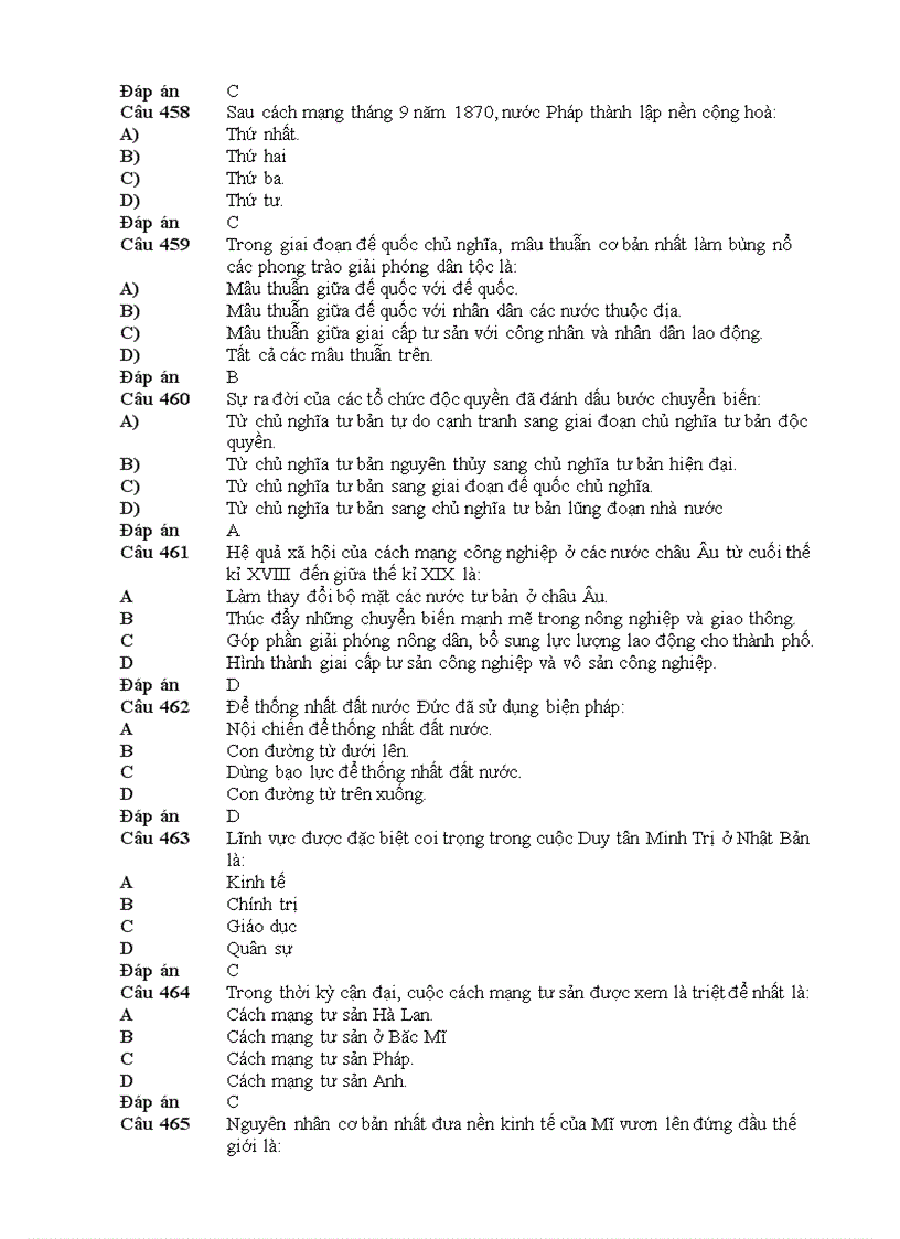 image for page 500 câu hỏi trắc nghiệm sử 12