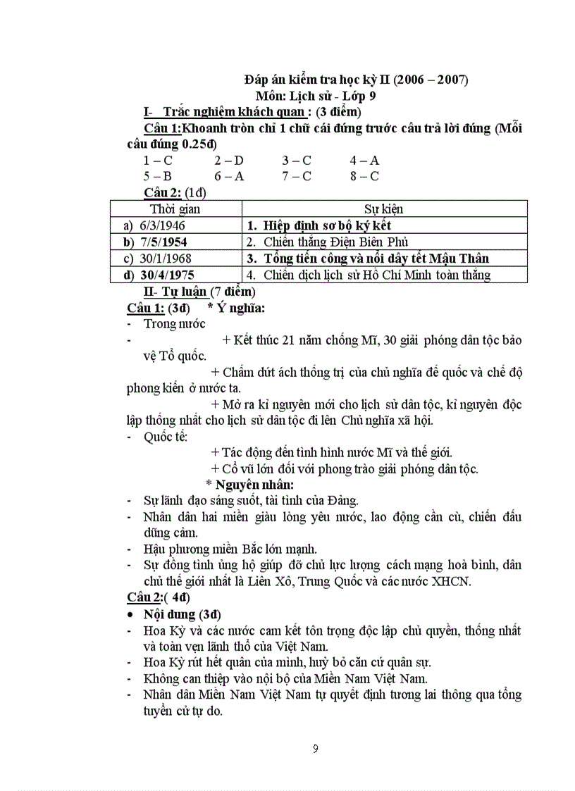 image for page Bộ đề thi HK2 môn lịch sử 9