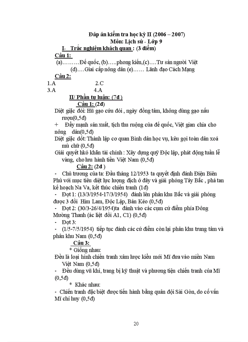 image for page Bộ đề thi HK2 môn lịch sử 9