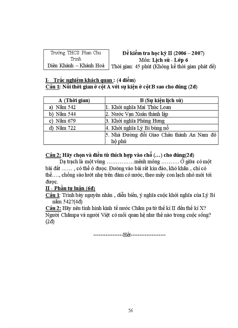 image for page Bộ đề thi HK2 môn lịch sử 9