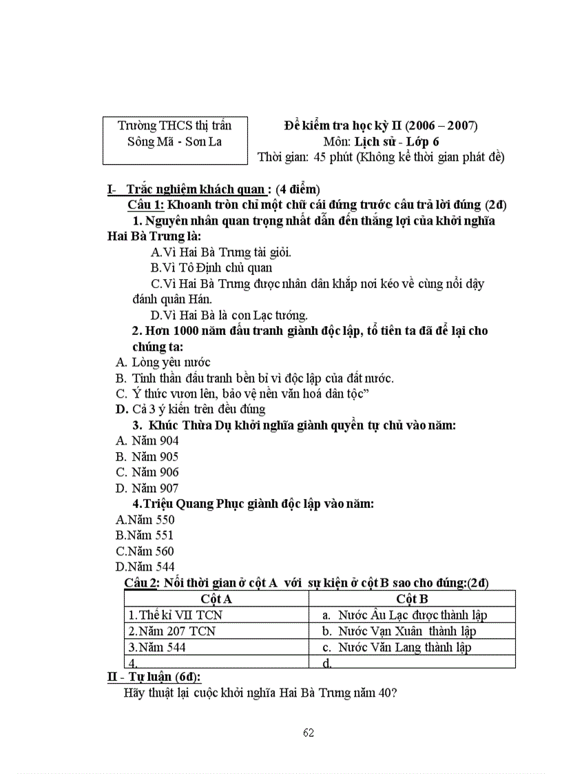 image for page Bộ đề thi HK2 môn lịch sử 9