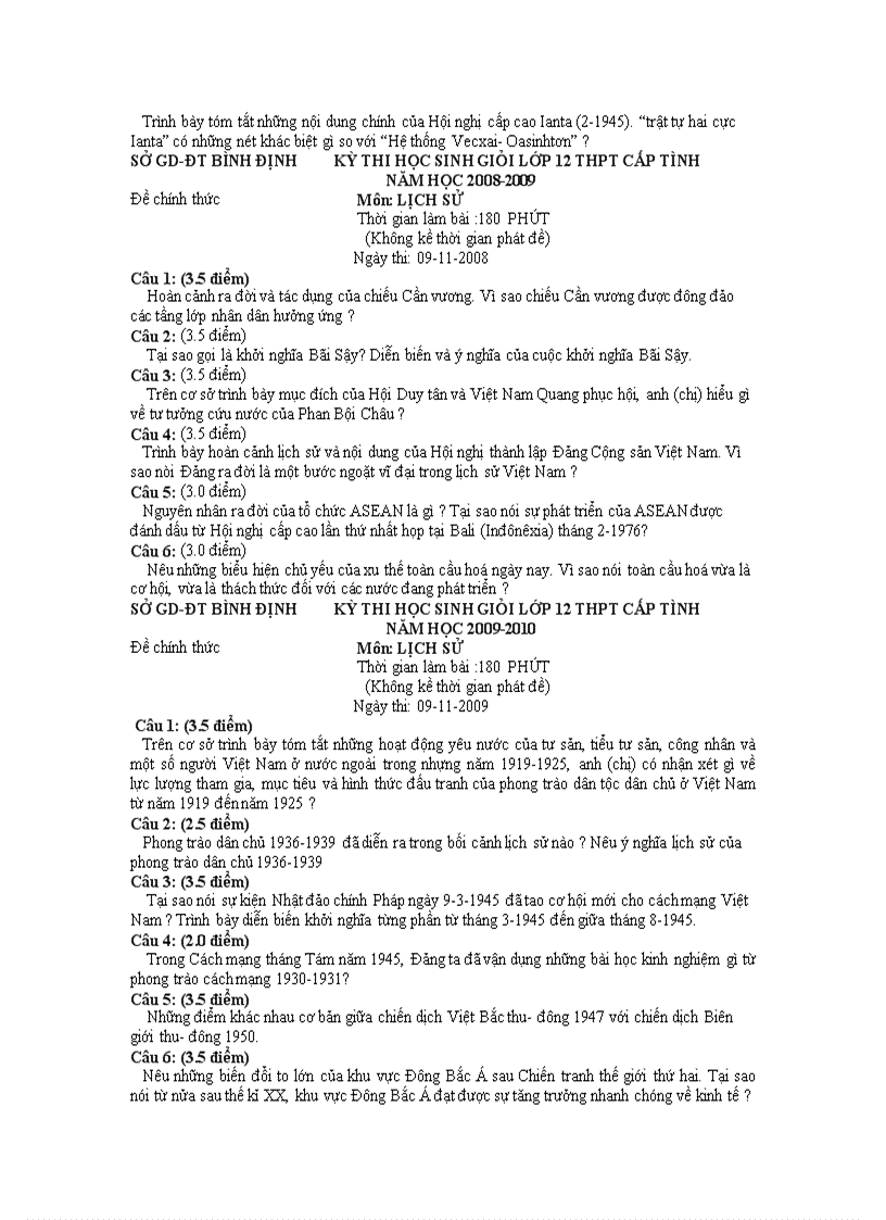 image for page Bộ Đề thi HSG Khối 12 Năm 2010