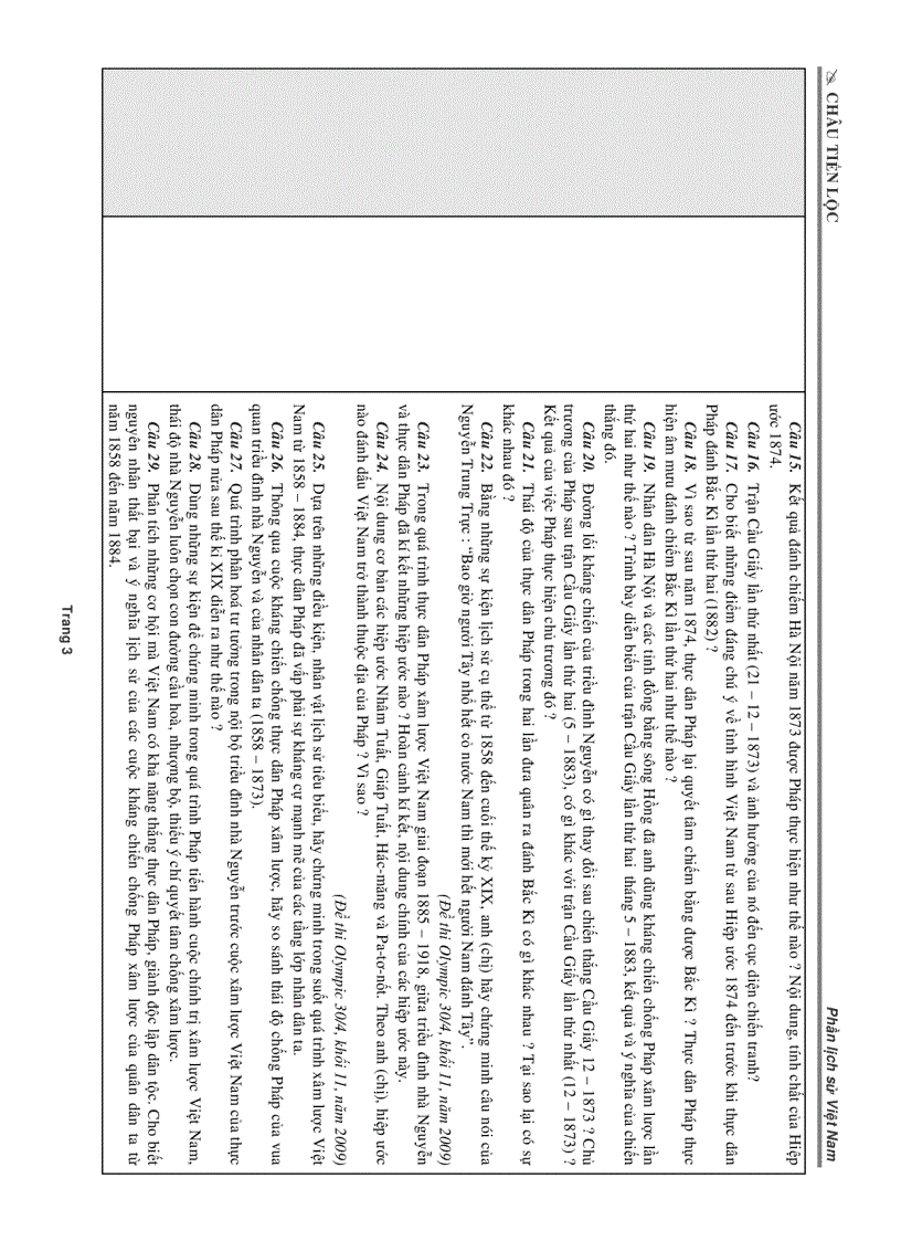 image for page Bộ đề thi luyện tập Môn Sử Phần Sử VN 1858 2000