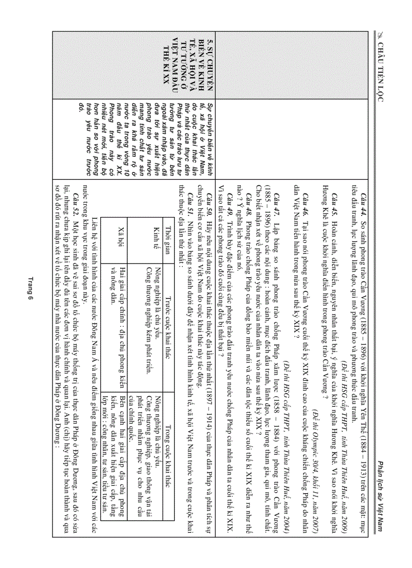 image for page Bộ đề thi luyện tập Môn Sử Phần Sử VN 1858 2000